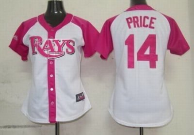 2012 women pink splash fashion jersey tampa bay rays #14 david price white jersey 2012 women pink splash fashion jersey tampa bay rays #14 david price white jersey