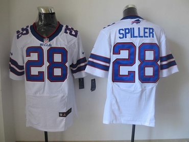 2013 NEW NFL Buffalo Bills 28 C.J. Spiller White Jerseys (Elite)