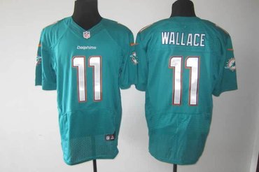 2013 NFL NEW Miami Dolphins 11 Mike Wallace Green Jerseys(Elite)