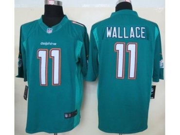 2013 NFL NEW Miami Dolphins 11 Mike Wallace Green Jerseys(Limited)