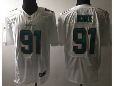 2013 NFL NEW Miami Dolphins 91 Cameron Wake White Jerseys(Elite) 2013 NFL NEW Miami Dolphins 91 Cameron Wake White Jerseys(Elite)