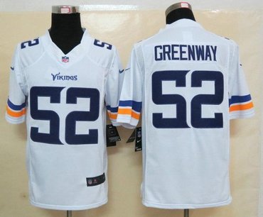 2013 NFL NEW Minnesota Vikings 52 Chad Greenway White Jerseys(Limited) 2013 NFL NEW Minnesota Vikings 52 Chad Greenway White Jerseys(Limited)