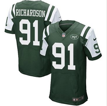 2013 NFL New York Jets #91 Sheldon Richardson Green Jersey(Elite)