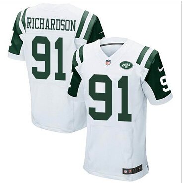 2013 NFL New York Jets #91 Sheldon Richardson white Jersey(Elite)