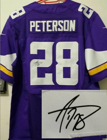 2013 New Minnesota Vikings #28 Adrian Peterson Purple Jerseys(Signed Elite) 2013 New Minnesota Vikings #28 Adrian Peterson Purple Jerseys(Signed Elite)