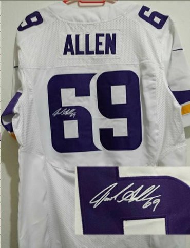 2013 New Minnesota Vikings #69 Jared Alle White Jerseys(Signed Elite) 2013 New Minnesota Vikings #69 Jared Alle White Jerseys(Signed Elite)