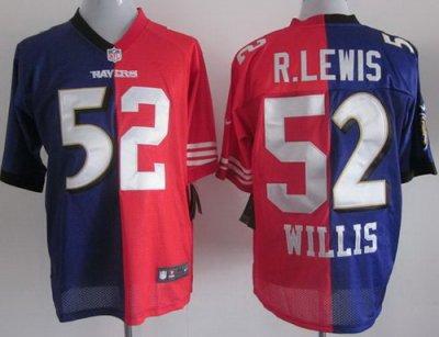 2013 Super Bowl Ray Lewis And Patrick Willis Mixture NEW Split Elite NFL Jerseys