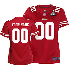 2013 Super Bowl XLVII NEW Women San Francisco 49ers Customized Game red Jerseys