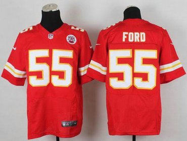 2014 NEW Kansas City Chiefs #55 Dee Ford Red Team Color NFL Elite Jersey