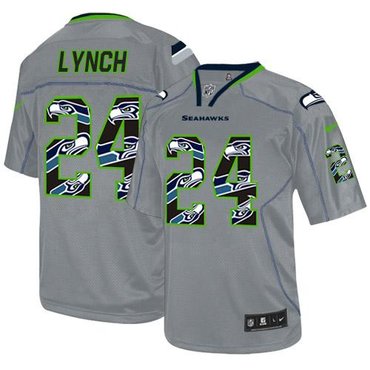 2014 NEW Seattle Seahawks #24 Marshawn Lynch New Lights Out Grey NFL Elite Jersey 2014 NEW Seattle Seahawks #24 Marshawn Lynch New Lights Out Grey NFL Elite Jersey