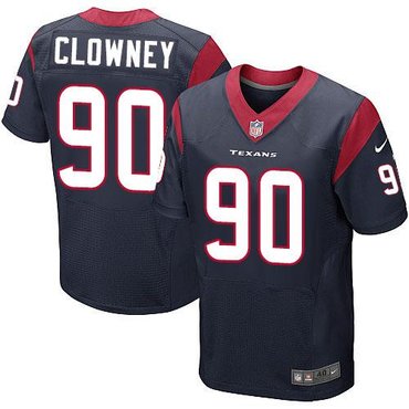 2014 NFL Draft Houston Texans #90 Jadeveon Clowney Navy Blue Team Color NFL Elite Jersey