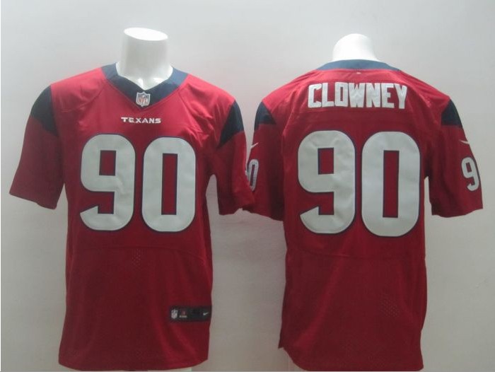 2014 NFL Draft Houston Texans #90 Jadeveon Clowney Red NFL Elite Jersey