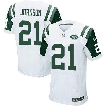 2014 NFL Draft New York Jets #21 Chris Johnson White NFL Elite Jersey