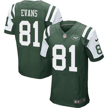 2014 NFL Draft New York Jets #81 Shaq Evans Green Team Color NFL Elite Jersey