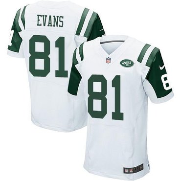 2014 NFL Draft New York Jets #81 Shaq Evans White NFL Elite Jersey