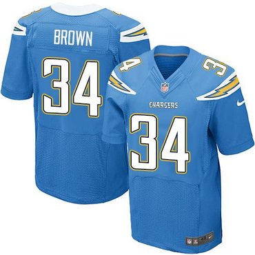 2014 NFL Draft San Diego Chargers #34 Donald Brown Electric Blue New Elite Jersey 2014 NFL Draft San Diego Chargers #34 Donald Brown Electric Blue New Elite Jersey
