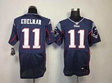 2014 NFL New England Patriots 11 Julian Edelman blue Elite Jersey