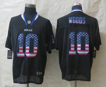 2014 New Buffalo Bills 10 Woods USA Flag Fashion Black Elite Jerseys 2014 New Buffalo Bills 10 Woods USA Flag Fashion Black Elite Jerseys