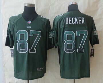 2014 New New York Jets #87 Eric Decker Drift Fashion Green Elite Jerseys
