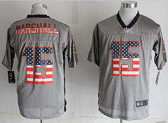 2014 New Nike Chicago Bears 15 Marshall USA Flag Fashion Grey Shadow Elite Jerseys 2014 New Nike Chicago Bears 15 Marshall USA Flag Fashion Grey Shadow Elite Jerseys