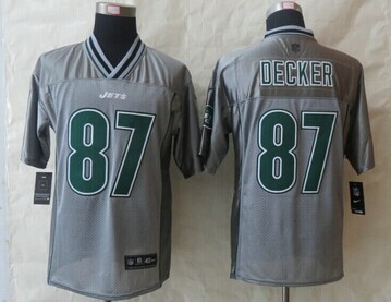 2014 New York Jets #87 Eric Decker Grey Vapor Elite Jerseys