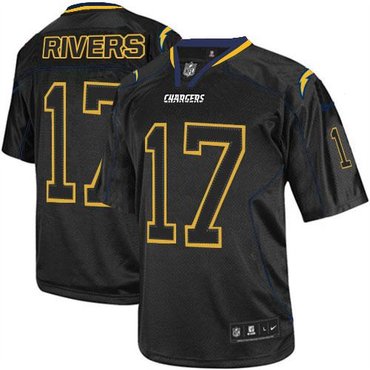 2014 San Diego Chargers #17 Philip Rivers Lights Out Black NFL Elite Jersey 2014 San Diego Chargers #17 Philip Rivers Lights Out Black NFL Elite Jersey