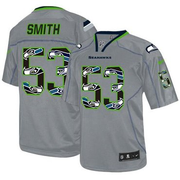2014 Seattle Seahawks #53 Malcolm Smith New Lights Out Grey NFL Elite Jersey 2014 Seattle Seahawks #53 Malcolm Smith New Lights Out Grey NFL Elite Jersey