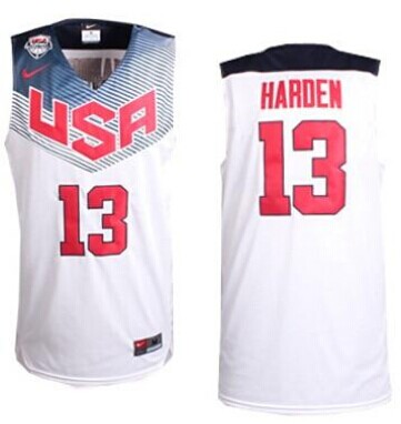 2014 Team USA #13 James Harden Dark White Stitched NBA Jersey