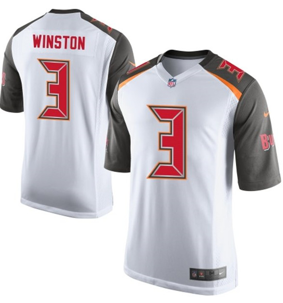 2015 NFL Draft 1st Overall Pick Nike Tampa Bay Buccaneers Jameis Winston White Game Jersey 2015 NFL Draft 1st Overall Pick Nike Tampa Bay Buccaneers Jameis Winston White Game Jersey