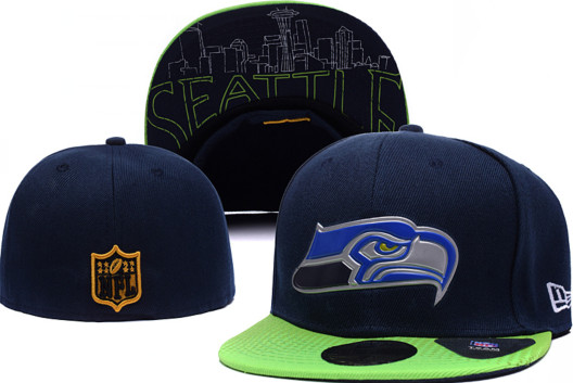 2015 NFL Seattle Seahawks Fitted Hat navy blue