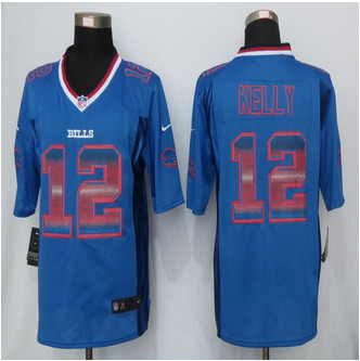 2015 New Buffalo Bills #12 Jim Kelly Blue Strobe Limited Jersey 2015 New Buffalo Bills #12 Jim Kelly Blue Strobe Limited Jersey