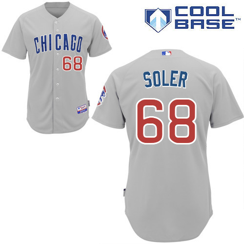 2015 New Chicago Cubs #68 Jorge Soler MLB Cool Base  Stitched Gray Jerseys