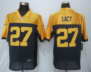 2015 New Green Bay Packers #27 Eddie Lacy Navy Blue Alternate Limited Jersey