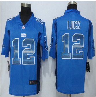 2015 New Indianapolis Colts #12 Andrew Luck Pro Line Blue Fashion Strobe Jersey 2015 New Indianapolis Colts #12 Andrew Luck Pro Line Blue Fashion Strobe Jersey