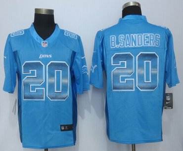 2015 New New Detroit Lions #20 B.Sanders Blue Strobe Limited Jersey 2015 New New Detroit Lions #20 B.Sanders Blue Strobe Limited Jersey