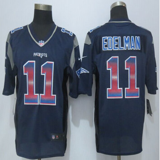 2015 New New England Patriots #11 Julian Edelman Pro Line Navy Blue Fashion Strobe Jersey 2015 New New England Patriots #11 Julian Edelman Pro Line Navy Blue Fashion Strobe Jersey