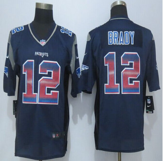 2015 New New England Patriots #12 Tom Brady Pro Line Navy Blue Fashion Strobe Jersey 2015 New New England Patriots #12 Tom Brady Pro Line Navy Blue Fashion Strobe Jersey