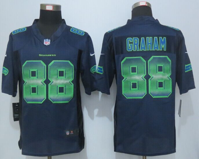 2015 New New Seattle Seahawks #88 Jimmy Graham Navy Blue Strobe Limited Jersey 2015 New New Seattle Seahawks #88 Jimmy Graham Navy Blue Strobe Limited Jersey