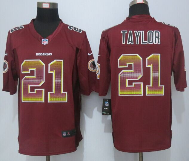 2015 New New Washington Red Skins #21 Sean Taylor Red Strobe Limited Jersey