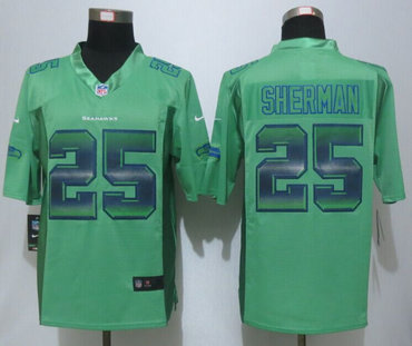 2015 New Seattle Seahawks #25 Richard Sherman Green Strobe Limited Jersey 2015 New Seattle Seahawks #25 Richard Sherman Green Strobe Limited Jersey