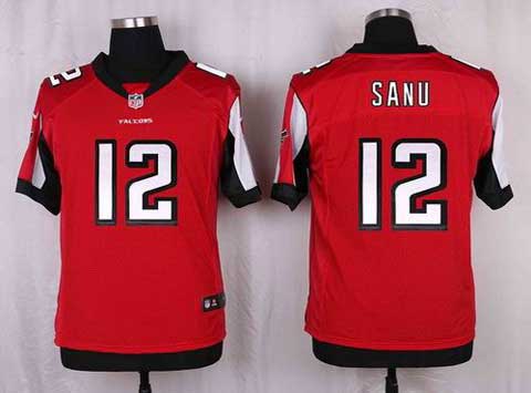 2016 New NFL Jerseys Mens Adults Atlanta Falcons 12 Mohamed Sanu Red Team Color Elite Jerseys
