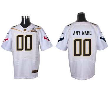 Nike NFL Houston Texans 2016 PRO BOWL White Men's Stitched Elite Customized Jersey
