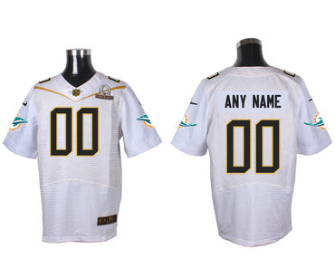 Nike NFL Miami Dolphins 2016 PRO BOWL White Men's Stitched Elite Customized Jersey