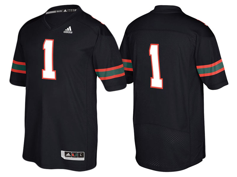 2017 Custom Miami Hurricanes Black Jersey