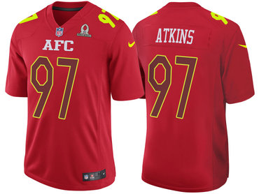 2017 Pro Bowl AFC Cincinnati Bengals 97 Geno Atkins Red Game Jersey 2017 Pro Bowl AFC Cincinnati Bengals 97 Geno Atkins Red Game Jersey