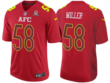 2017 Pro Bowl AFC Denver Broncos 58 Von Miller Red Game Jersey 2017 Pro Bowl AFC Denver Broncos 58 Von Miller Red Game Jersey