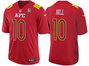 2017 Pro Bowl AFC Kansas City Chiefs 10 Tyreek Hill Red Game Jersey 2017 Pro Bowl AFC Kansas City Chiefs 10 Tyreek Hill Red Game Jersey