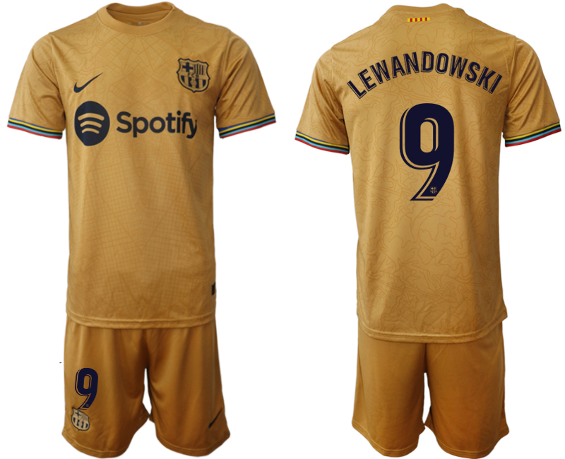 2022-23 Men's Barcelona #9 Robert Lewandowski Away Jersey 2022-23 Men's Barcelona #9 Robert Lewandowski Away Jersey