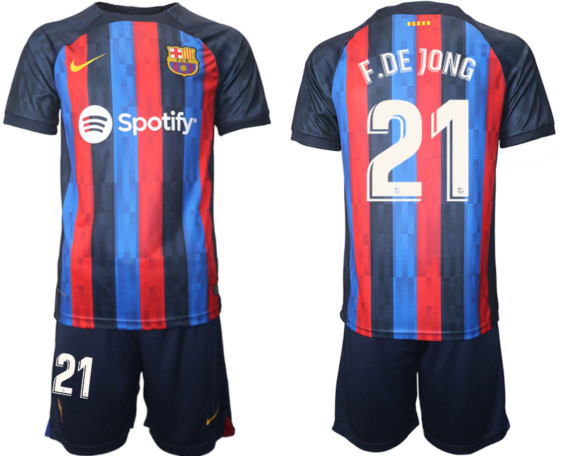 2022-23 Men's Barcelona home #21 Frenkie De Jong Jersey 2022-23 Men's Barcelona home #21 Frenkie De Jong Jersey