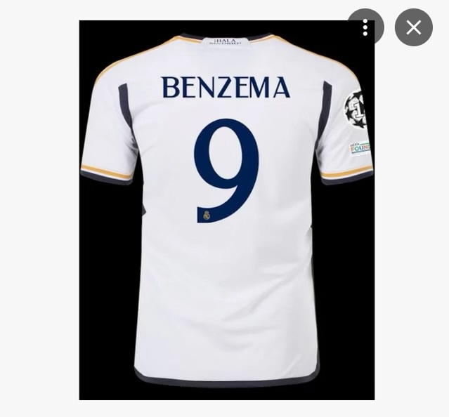 2023-24 Real Madrid 9 Benzema Home Soccer Champions Jersey 2023-24 Real Madrid 9 Benzema Home Soccer Champions Jersey